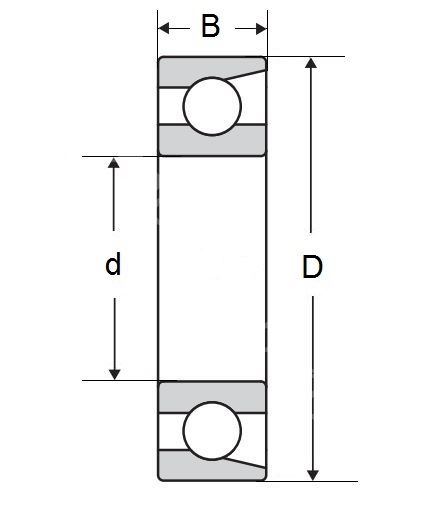 Technische Zeichnung Schulterkugellager E 11